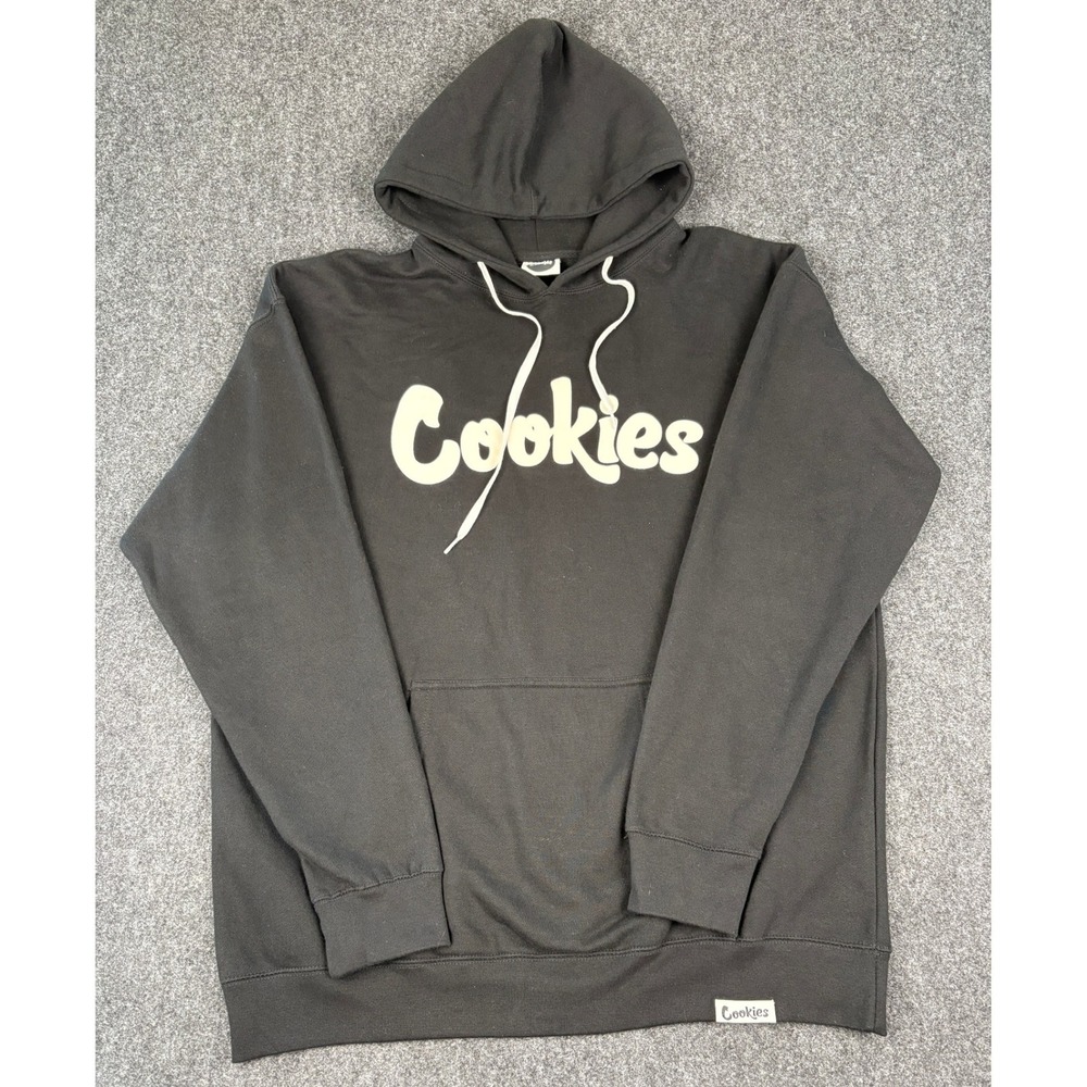 Cookies SF Original Logo Hoodie Mens XL Black Independent Trading Co Streetwear